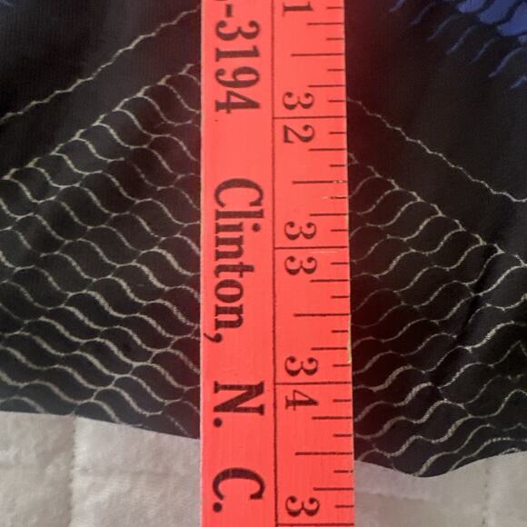 Vintage CACHE Dress Womens Small Blue Wrap Jersey Stretch Retro Y2K Cocktail - Picture 9 of 9